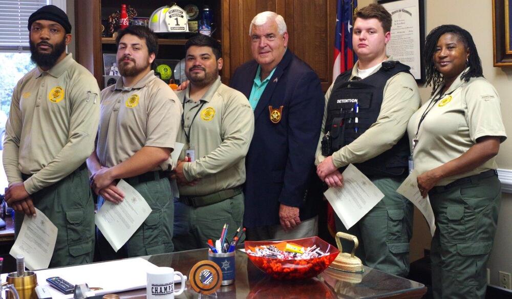 Sheriff With New Detention Officers.JPG