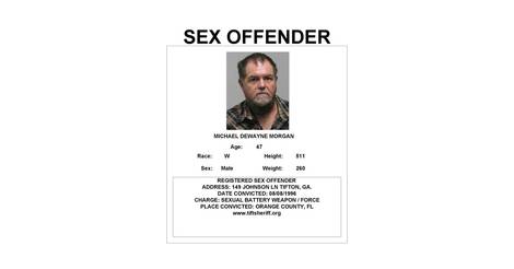 Sex Offender Registry Update - Press Releases - Tift County ...